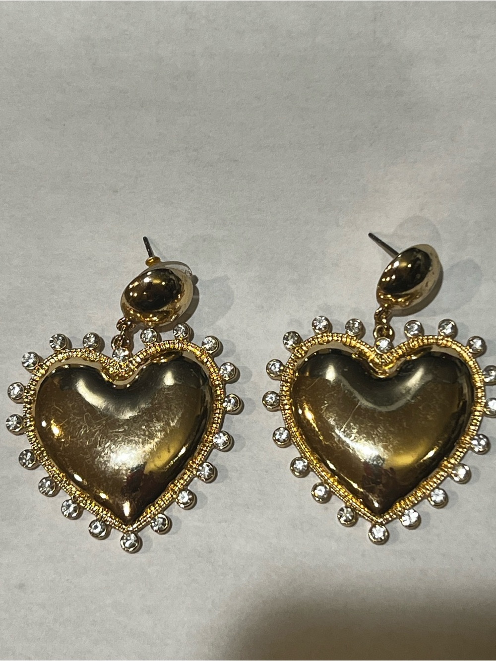 Heart Drop Earrings with Crystal Halo - Women Jewelry